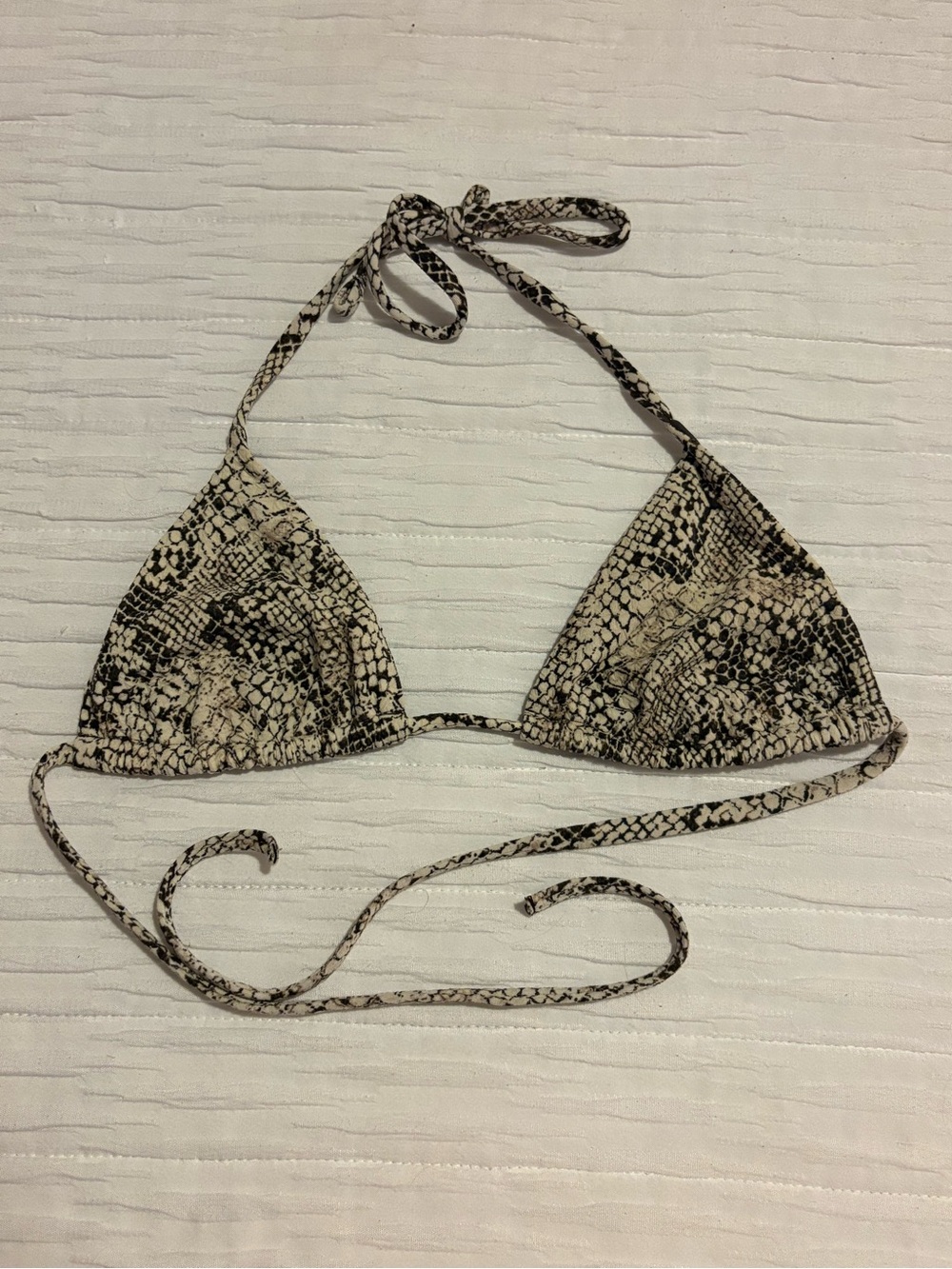 Calzedonia brown snake print bikini top